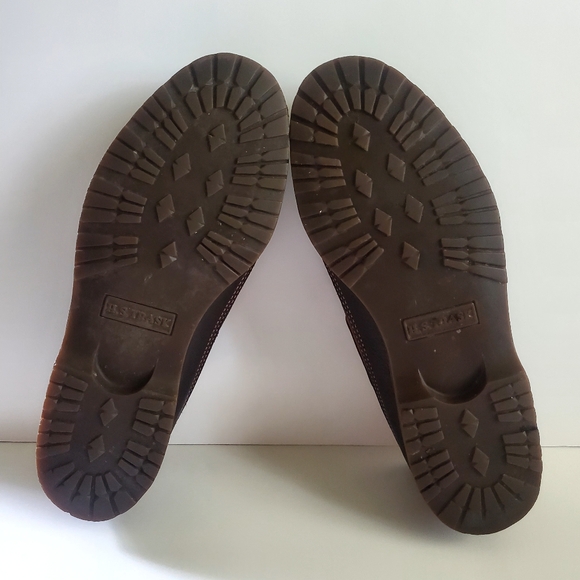 H.S. Trask Brown Leather Boat Shoes with Moccasin Stitching Size 12M - Picture 6 of 10